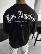 Чоловіча Футболка Чорна З Логотипом Los Angeles S (369588)