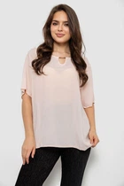 Блузка жіноча однотонна, колір персиковий, XL-XXL, 244RM208