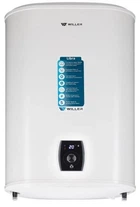 Водонагрівач Willer EVH50DRI Libra, White, 2000W, 50л, плаский, сухий ТЕН, універсальний монтаж, 2 ТЕНи, електронне керування, цифровий дисплей, 2 режими потужності, зовнішній терморегулятор, бак титанокварцова емаль, D, 86.5х47х27см