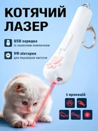 Лазерна указка лапка іграшка для котів та собак ліхтарик із зарядкою потужна від usb VMHouse ультрафіолет лазер для вчителя (0160-0001)