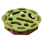 Игрушка-лабиринт для кошек, с 3 шариками, фетровая, круглая, 30cm, Green-brown