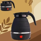 Силиконовый электрочайник складной 600 мл дорожный Hoffmans Electronics HM-2546 Быстрозакипающий чайник Черный