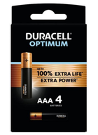 Батарейки Duracell Optimum LR3 AAA 4 шт/уп 1.5 В