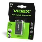 Батарейка Крона Videx 6F22 6LR61 9V Alkaline Блистер 1шт