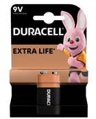 Батарейка Крона Duracell 6F22 9V 1шт