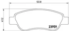 Комплект гальмівних колодок BREMBO P61081 Citroen C1; Peugeot 108, 107 435326, 425328, 425327