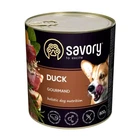 Вологий корм Savory для дорослих собак з качкою