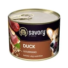 Вологий корм Savory для дорослих собак з качкою