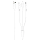 Кабель BOROFONE BX71 3-in-1 charging cable (iP+Micro+Type-C) White