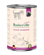 Влажный корм для кошек Baskerville Super Premium Lachs Mit Brombeeren Лосось с ежевикой 400 г