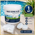 Таблетки для бассейна Kerex Комби хлор 3 в 1 1кг медленнорастворимый хлор для дезинфекции воды