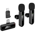 Петличный микрофон HOCO Dual Mic с адаптером USB Type-C, Черный (L20A)