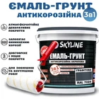 Эмаль-грунт 3 в 1 SkyLine для металла антикоррозионная RAL 7024 Графитовая с преобразователем ржавчины 3.6 кг