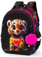 Школьный ортопедический рюкзак для девочки School Standard 38х30х18 см с Тигром для начальной школы (170-68)
