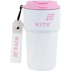 Термокружка Kite K25-1220-3, 450 мл, бело-розовая