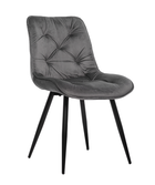 Стул для кухни M-48 Vetro Mebel Черный/Серый (металл/ткань велюр) (M-48-grey-velvet/black)
