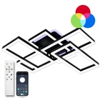 Светильник LED потолочный LUMINARIA GENNY RGB 130W 5S черный (с пультом)