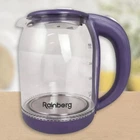 Електрочайник Rainberg RB 2218, 2 л, 3200 Вт, скляний, фіолетовий