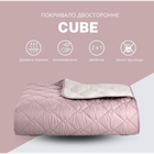 Покрывало 140х210 см IDEIA стеганое двухстороннее качественная стежка микрофибра пудра серое на кровать диван