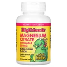 Цитрат магния, со вкусом жевательной резинки, Big Friends, Magnesium Citrate, Bubble Gum Flavor, Natural Factors, 50 мг, 60 жевательных таблеток