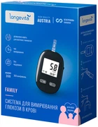 Глюкометр Longevita Family Система для измерения глюкозы в крови + тест полоска 2 х 50 шт (6837149) ($OO114528) - Уценка