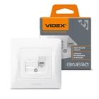 Розетка CAT6 одинарная компьютерная белая VIDEX BINERA VF-BNSK1PC6-W