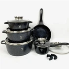 Набор посуды 10 предметов с гранитным антипригарным покрытием Top Kitchen черный (TK00020)