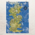 Постер Гра Престолів, Game of Thrones, GoT, Westeros, Вестерос, середньовічна декоративна карта, A3 42×30 см (id0117)