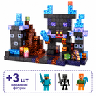 Магнитный конструктор Minecraft 100 шт + ПОДАРОК 3 фигурки по игре Майнкрафт Замок Mk001016