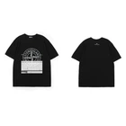Мужская летняя футболка Stone Island с принтом 2XL черная (STD020)