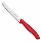 Нож столовой и для резки томатов 11 см Victorinox Swiss Classic Tomato&Table закругленный кончик, серрейтор, красный (6.7831)
