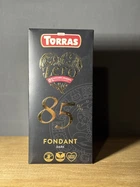 Черный шоколад TORRAS ZERO 85% какао, Без сахара, 100 г (Испания)