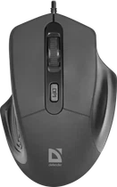 Мышь Defender Datum MB-347, Black, USB, оптическая, 800/1200/1600 dpi, 4 кнопки, 1.5 м (52347)
