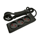 Сетевой удлинитель TECCO 3м 3 поста black