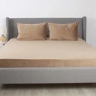 Простирадло на резинці двоспальне ТЕП VELOUR 2-04756_33916 160х200 см капучино 5192565