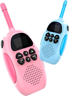 Комплект детских раций Walkie Talkies x23 радиус 3 км рация с фонариком на дисплее на аккумуляторе зарядка от usb 2 шт (1065-12)