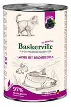 Вологий корм для кішок Baskerville Super Premium Lachs Mit Brombeeren Лосось з ожиною 400 г