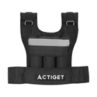 Жилет-утяжелитель для тренировок Actiget 20 кг со сменным весом ACT0124 Black