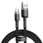 Кабель Baseus Cafule USB-A to USB-C 3m Black/Grey (CATKLF-UG1)