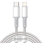 Кабель Baseus High Density Braided USB-C to Lightning 2m White (CATLGD-A02)