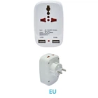Мережевий трійник Travel Adaptor SL-188 з USB адаптер для розетки перехідник з USB мережевий розгалужувач