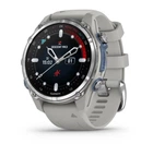 Смарт-годинник GARMIN Descent Mk3 43 mm Stainless Steel with Fog Gray Silicone Band (010-02753-03/04)