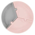 Секционная тарелка Minikoioi Puzzle на присоске силиконовая розовый, серый (101050058)