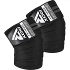 Бинты на колени KR11 GYM Knee Wrap RDX Inc Limited WAH-KR11BG, Black/Grey