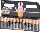 Лужні батарейки Duracell Everyday Alkaline AA (LR6/MN1500) 1.5V — вигідна упаковка 12 шт