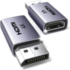 Адаптер переходник Ugreen Displayport to HDMI 4K 30Hz однонаправленный 2 шт Grey (DP130)