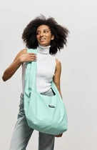 Женская сумка Sambag HOBO WEAVE мятная вместительная городская для ноутбука водоотталкивающая 62277