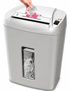 Шредер shredMARK 1827C — офісний знищувач документів, дисків і карток з перехресним різанням 3,9×38 мм, P-4 та кошиком 27 л