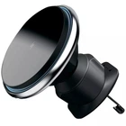 Автодержатель для телефона Proove Magic Circle 15W Автомобильный держатель на дефлектор с беспроводной зарядкой Qi, магнитным креплением и подсветкой, Серебристый