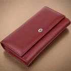 Класичний жіночий гаманець із натуральної шкіри ST Leather темно-червоного кольору (bg193fash92)